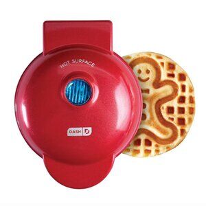 NWT! Dash Ginger Bread Man Mini Waffle Maker